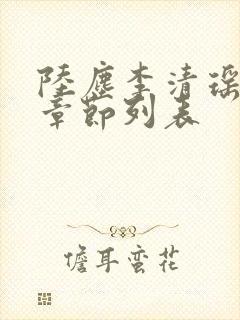 陆尘李清瑶最新章节列表