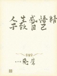 人生感悟精辟句子致自己