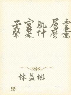 子宫肌层囊性回声是什么意思