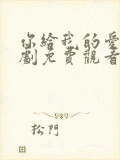 你给我的爱电视剧免费观看全集高清