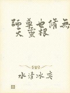 师尊也修无情道 天灵根