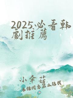 2025必看韩剧推荐