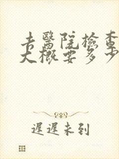 去医院检查抑郁大概要多少钱