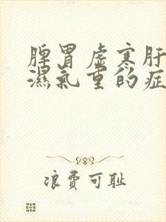 脾胃虚寒肝火旺湿气重的症状