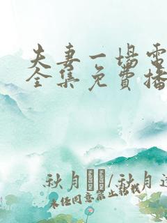 夫妻一场电视剧全集免费播放