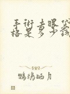 手术去眼袋的价格是多少钱