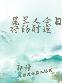 属羊人今日打麻将的财运