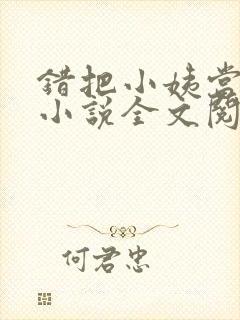 错把小姨当老婆小说全文阅读