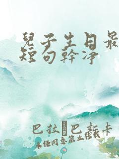 儿子生日最暖心短句干净