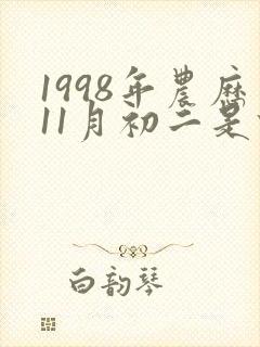 1998年农历11月初二是什么星座