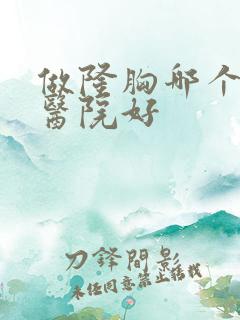 做隆胸哪个整容医院好