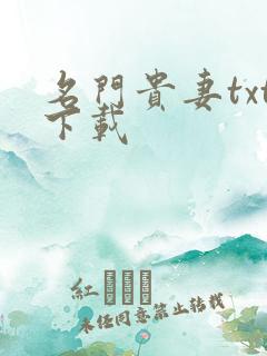 名门贵妻txt下载