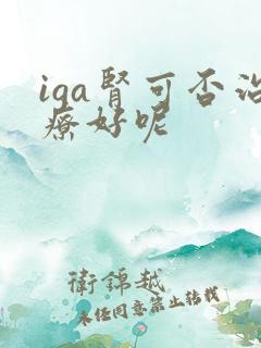 iga肾可否治疗好呢