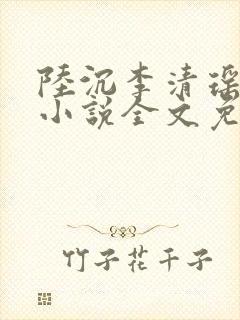 陆沉李清瑶主角小说全文免费阅读