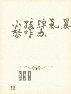 小孩脾气暴躁易怒咋办