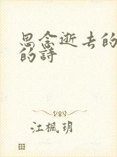 思念逝去的儿子的诗