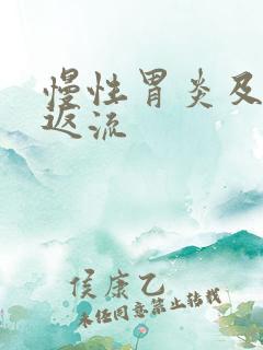 慢性胃炎及胆汁返流