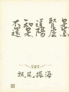 不知道肾是阴虚还是阳虚怎么用药