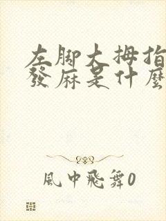 左脚大拇指外侧发麻是什么原因引起的