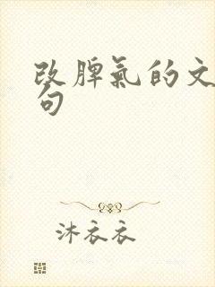 改脾气的文案短句