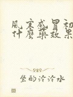 风寒感冒初期吃什么药效果最好