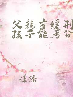 父亲有缓刑案底孩子能考公务员吗