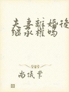 夫妻离婚后孩子继承权吗