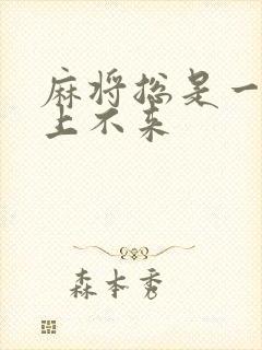 麻将总是一张牌上不来