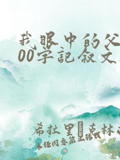 我眼中的父亲600字记叙文