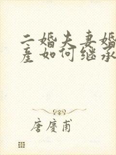 二婚夫妻婚前财产如何继承