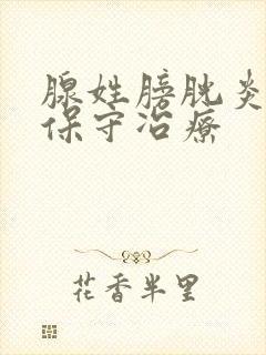 腺姓膀胱炎怎样保守冶疗