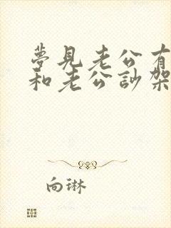 梦见老公有外遇和老公吵架闹离婚