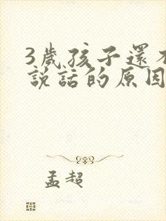 3岁孩子还不会说话的原因