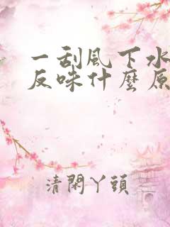 一刮风下水道就反味什么原因