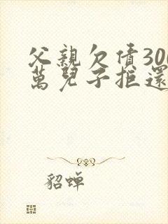 父亲欠债300万儿子拒还 法院判了