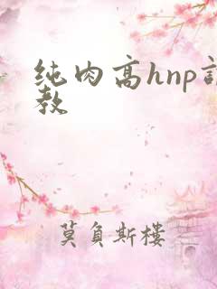 纯肉高hnp调教