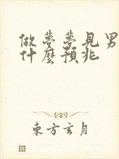 做梦梦见男孩是什么预兆