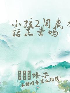 小孩2周岁不说话正常吗