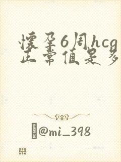 怀孕6周hcg正常值是多少对照表