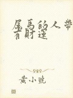 属马的人带什么有财运