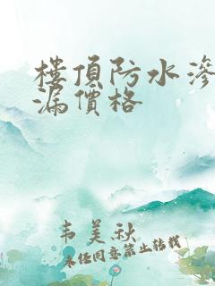 楼顶防水渗漏补漏价格