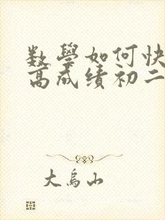 数学如何快速提高成绩初二