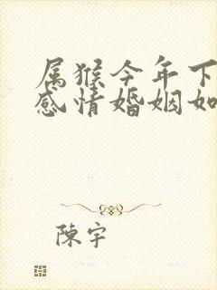 属猴今年下半年感情婚姻如何