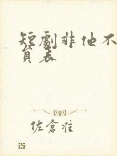 短剧非他不可演员表