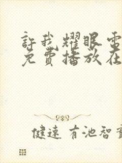 许我耀眼电视剧免费播放在线观看全集