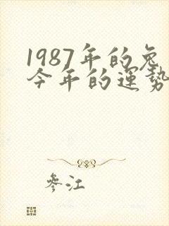 1987年的兔今年的运势怎么样