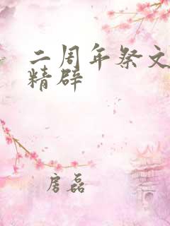 二周年祭文简短精辟