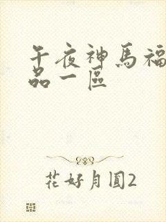 午夜神马福利精品一区