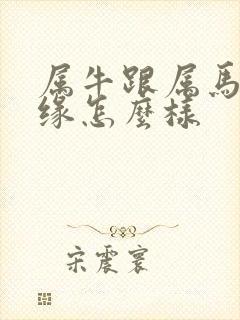 属牛跟属马的姻缘怎么样