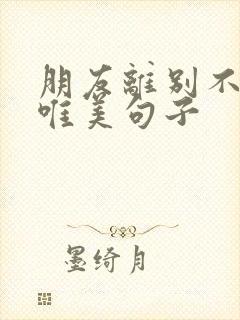 朋友离别不舍的唯美句子